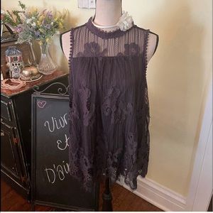 NWT M Altar’d State Purple Plum Lined Lace Top